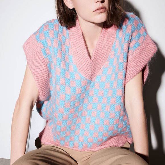 Zara Wool Blend Vest S - Picture 5 of 5